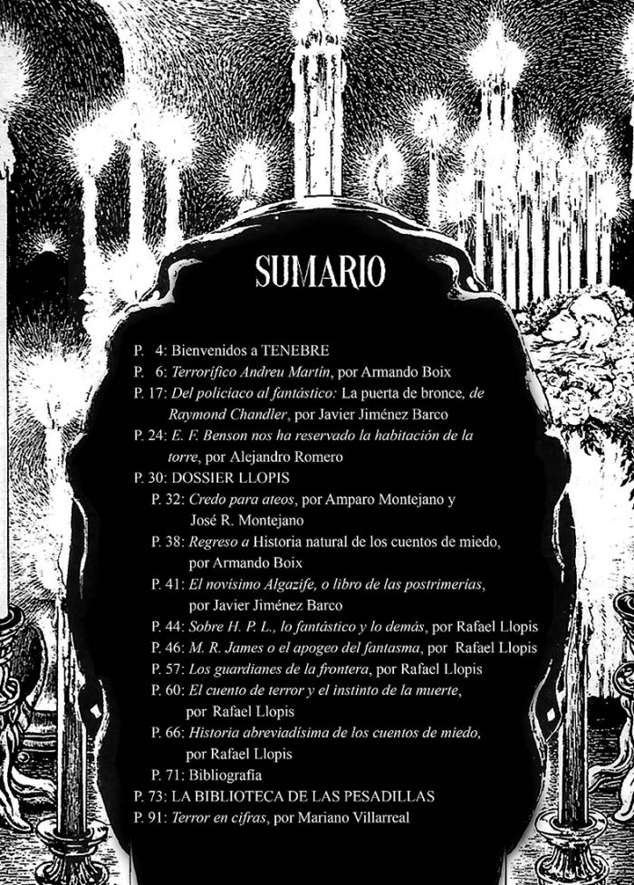 REVISTA “TENEBRE” Nº 1 imagen 3